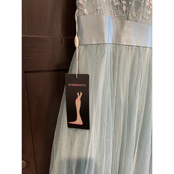 NWT Ever Pretty Dress Gown Light Blue Women’s 8 Large Wedding Dance Gala Event - Picture 4 of 6